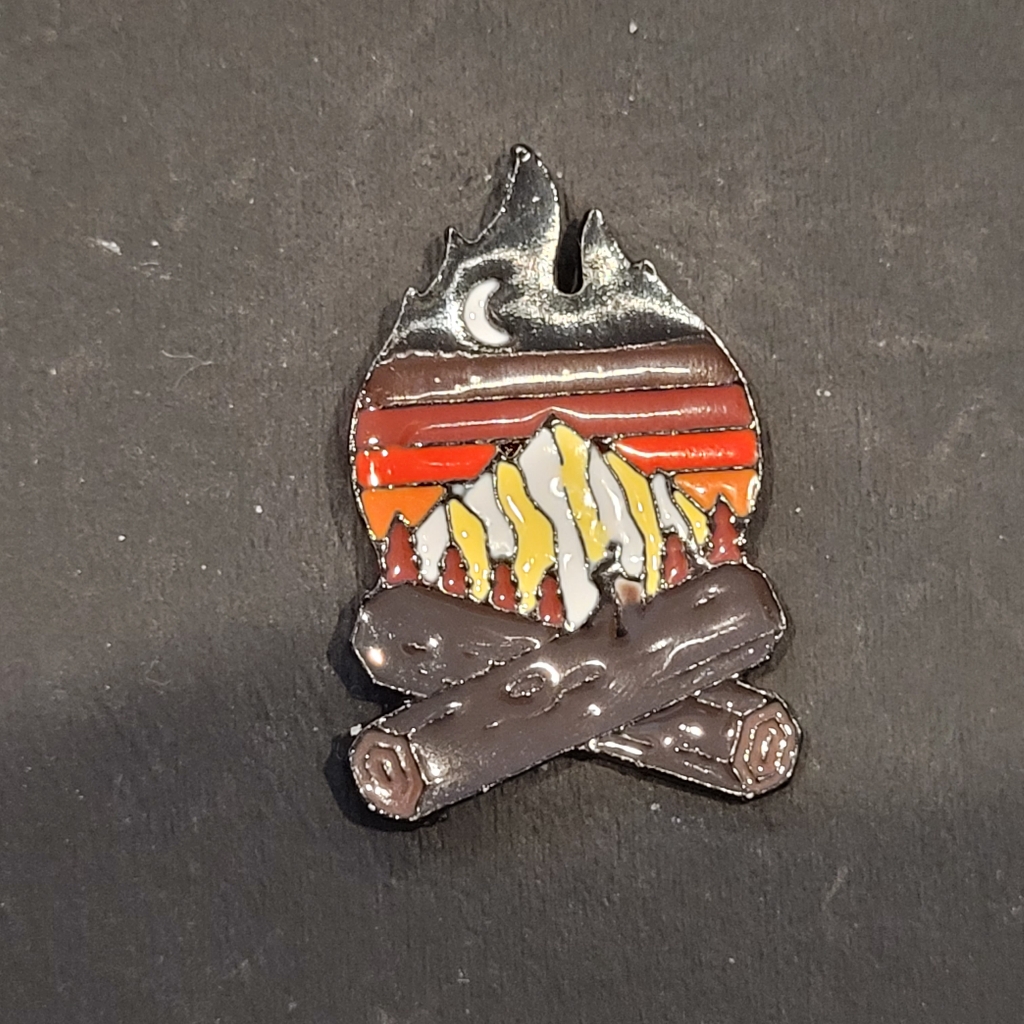 5/$28 Enamel Campfire Pin